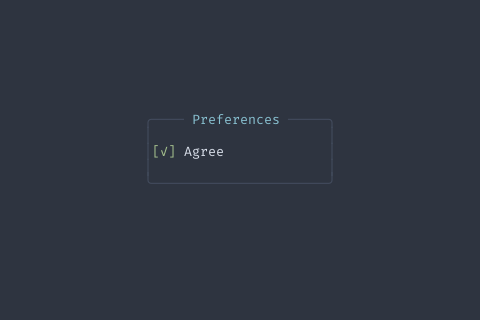 Checkbox preview
